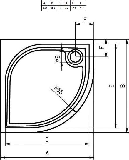 Панель для душевого поддона Riho Kolping 80x80 209292