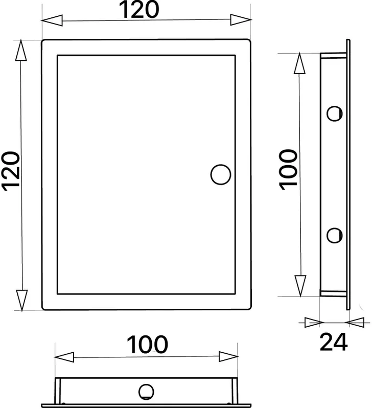 Настенный люк Evecs 12х12 L1010N белый