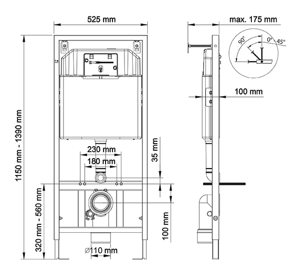 Комплект Berges Wasserhaus Novum 047213 кнопка хром