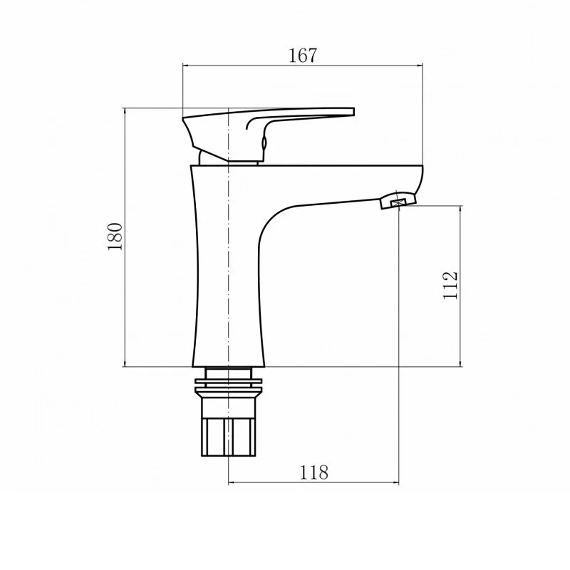 Смеситель для раковины PLStart PL1005-17 хром, серый