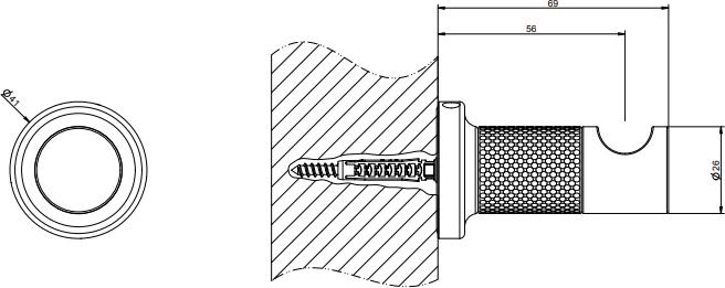 Крючок Gessi Inciso 58521#031, хром