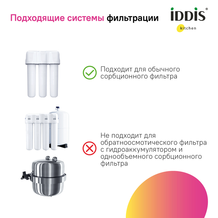 Смеситель для кухни Iddis Pure PURBLPFi05 черный