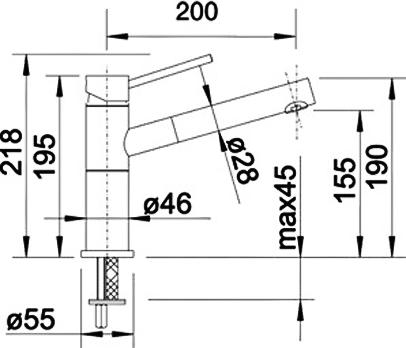 Смеситель Blanco Alta-S Compact 517182 для кухонной мойки