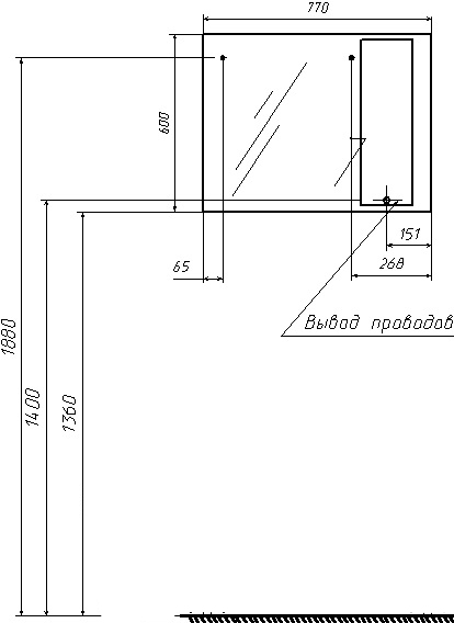 Зеркало-шкаф Edelform Glass 60