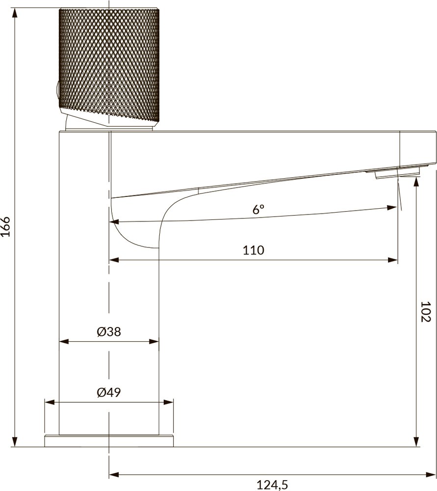 Смеситель для раковины Omnires Contour CT8010GLB, золото