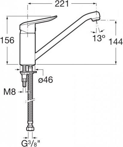 Смеситель для кухонной мойки Roca Logica 5A8727C00