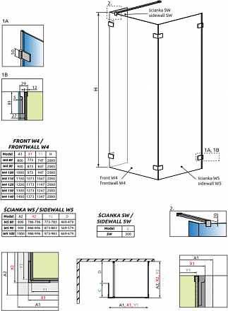 Боковая стенка 100 см Radaway Euphoria Walk-in W5 100 383152-01-01 стекло прозрачное