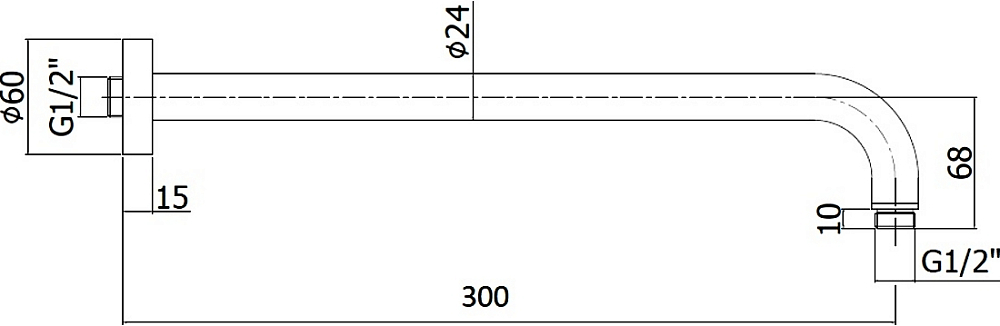 Держатель для верхнего душа Paffoni Lusso ZSOF035CR хром