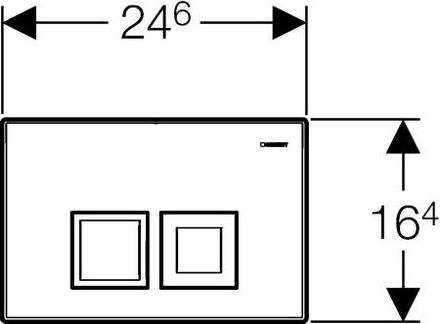 Кнопка смыва Geberit Delta 50 115.135.46.1, хром матовый