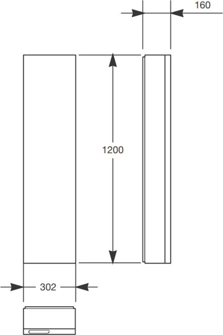 Шкаф-пенал 30 см Armani / Roca Island 7.8567.2.181.9, silver