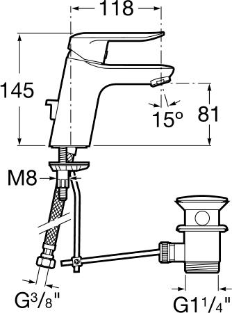 Смеситель для раковины Roca Logica 5A3027C00