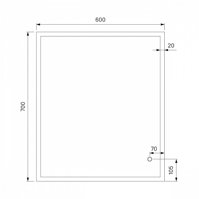 Зеркало Iddis Brick BRI6000i98