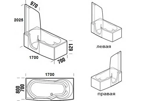 Акриловая ванна Teuco Lenci 384-CG-0С белый