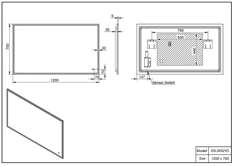 Зеркало Esbano ESMI2632YD