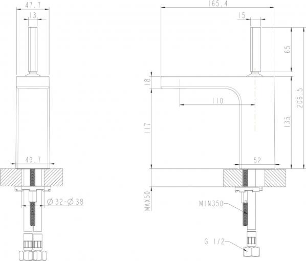 Смеситель Bravat Spring F179113C для раковины