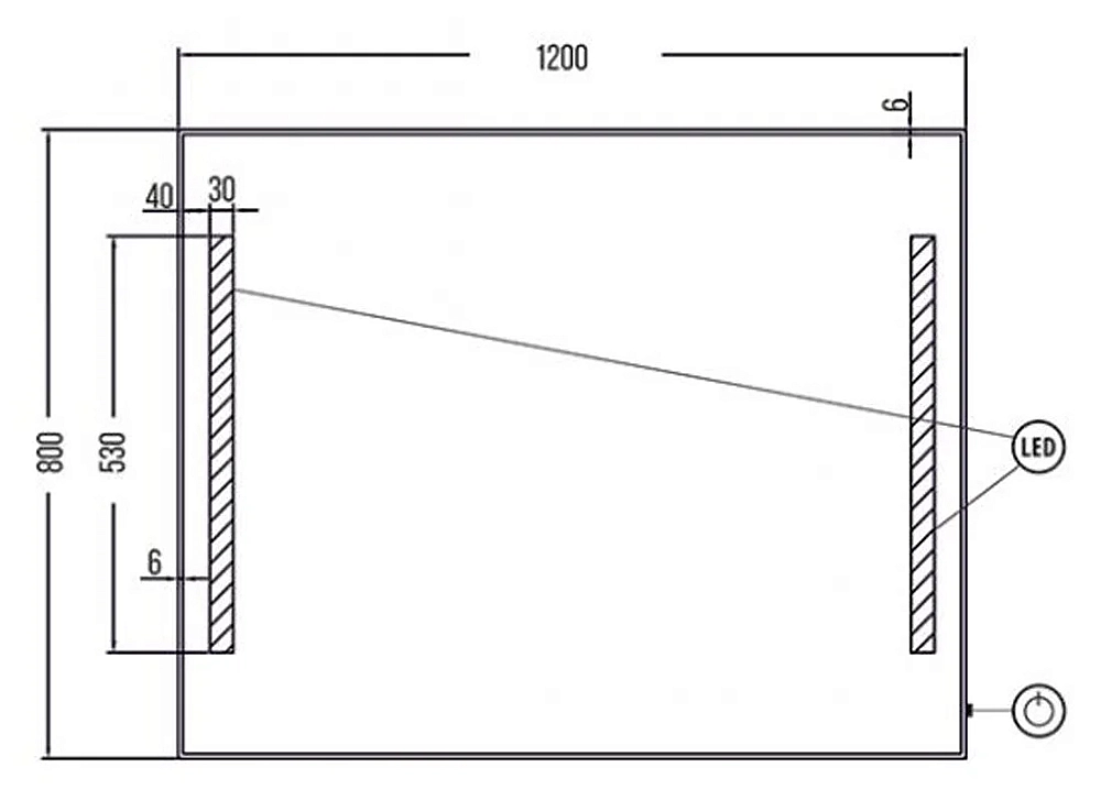 Зеркало Gair Line MRM0167 белый