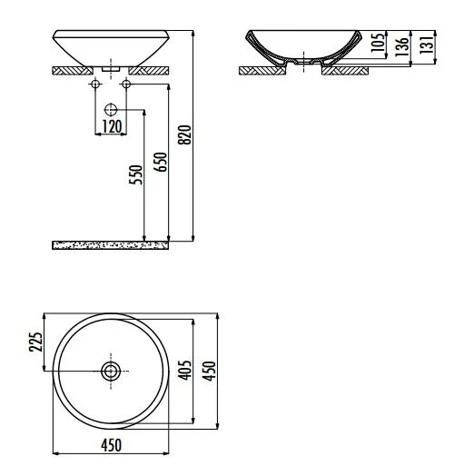 Раковина накладная Creavit MN MN045-00CB00E-0000 белый