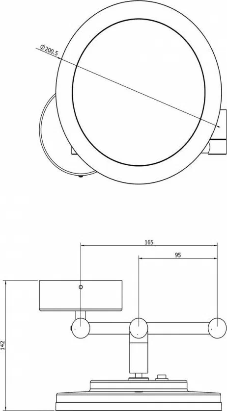 Зеркало косметическое Langberger Accessories 71785 с трехкратным увеличением, хром