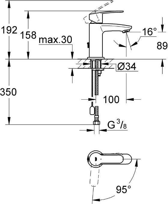 Смеситель для раковины Grohe Eurostyle Cosmopolitan 2338820E