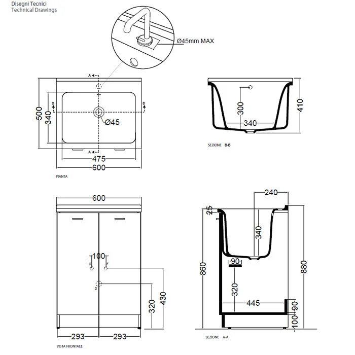 Раковина Kerasan Aquadom 029201*0 белый