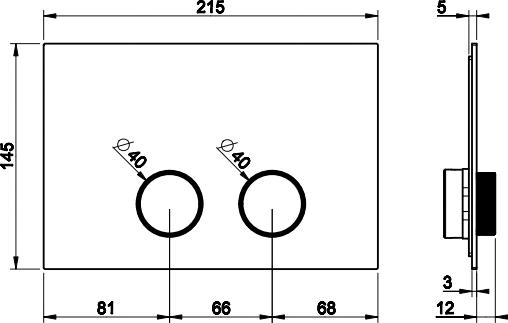 Кнопка смыва Gessi Anello Tece 54629#031, хром