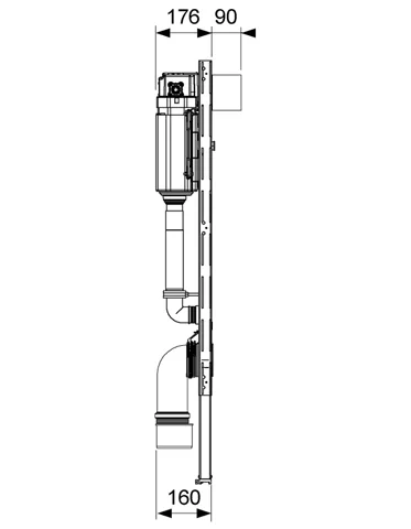 Инсталляция TECE TECEprofil 9300066 с унитазом Vitra Sento 7748B083-0101, крышка микролифт, цвет черный матовый, комплект