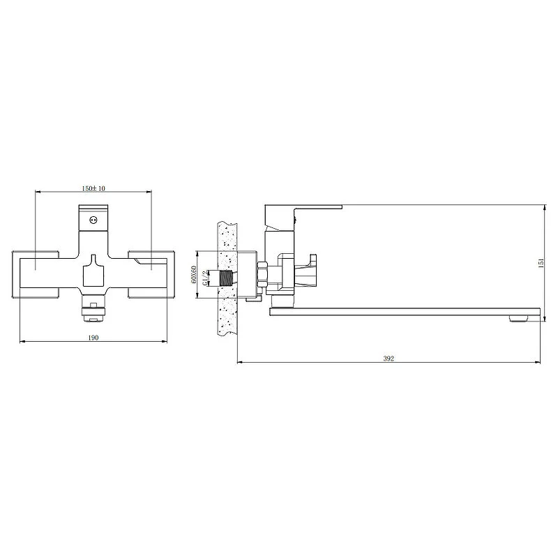 Смеситель для ванны с душем Belz B613-7 B22613-7 черный