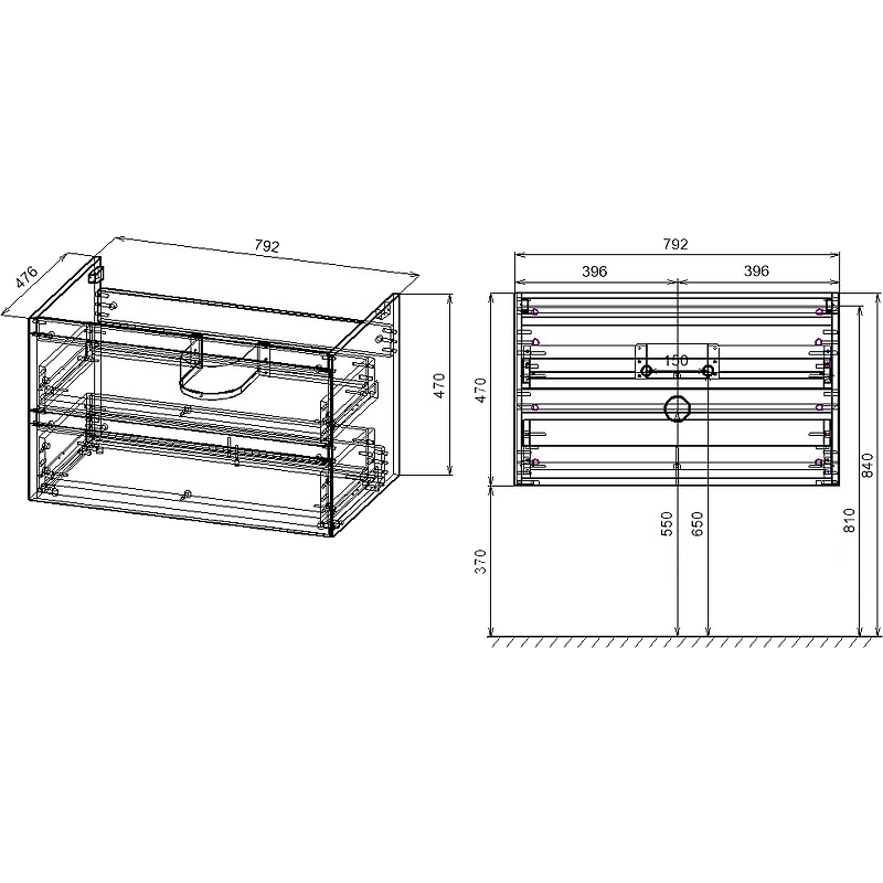 Тумба под раковину Vincea Luka VMC-2L800NO 80 см, натуральный дуб N.Oak