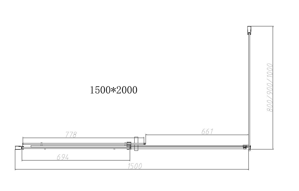 Душевой уголок Vincea Dice VSR-4D9015CLB 150x90, черный, стекло прозрачное