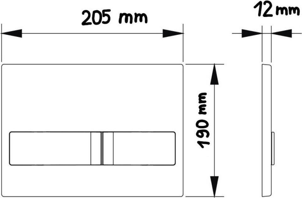 Клавиша смыва beWash Neox P04MC 500RZVP0400MKK000001, хром матовый