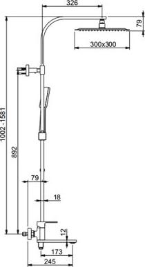 Душевая стойка со смесителем Gappo G2483-8