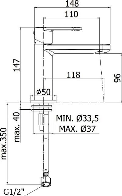 Смеситель Paffoni Candy CA071CR для раковины