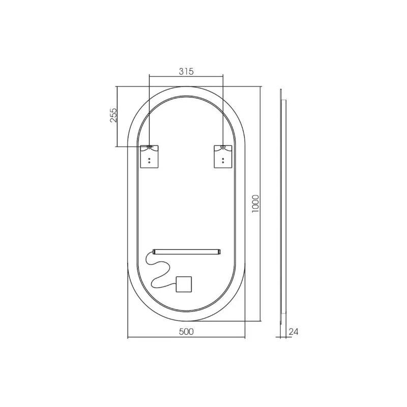 Зеркало Silver Mirrors Viva LED-00002601 белый