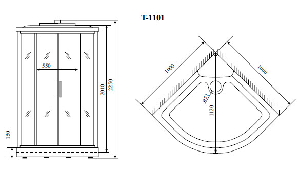 Кабина душевая Timo Standart T-6601SF