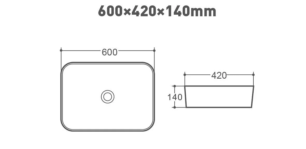 Раковина накладная Art&Max AM310-T белый