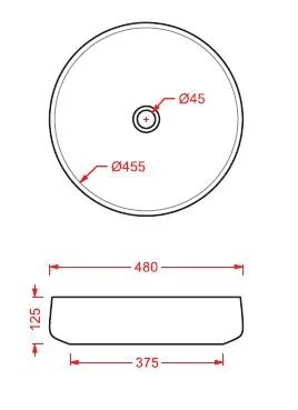 Раковина накладная ArtCeram Cognac COL002 21 00 черный