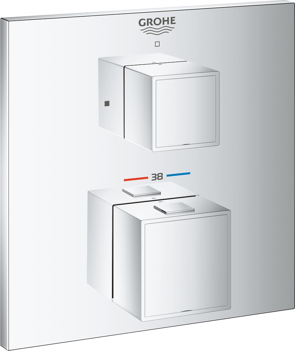 Внешняя часть термостата Grohe Grohtherm Cube 24153000 хром