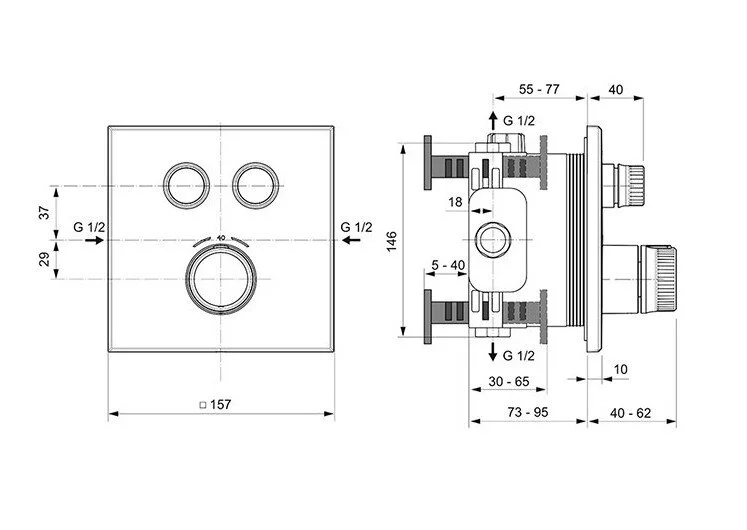 Смеситель для ванны с душем Ideal Standard Navigo A7302AA хром