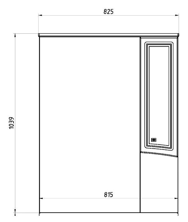 Зеркальный шкаф АСБ-Мебель Вита 9901 белый