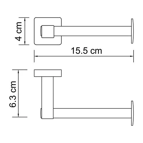 Держатель туалетной бумаги WasserKRAFT Lippe К-6500 K-6596 хром