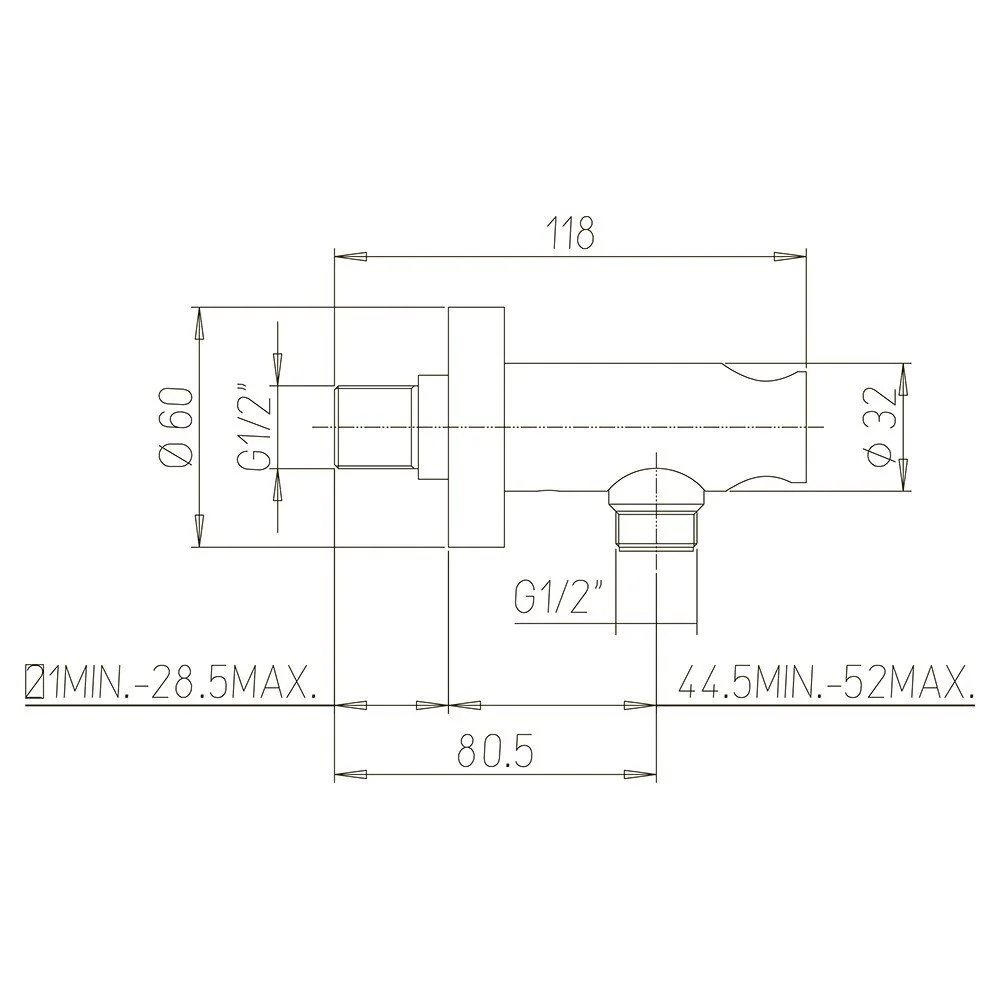 Шланговое подключение  Paini Morgana 73PW480 хром