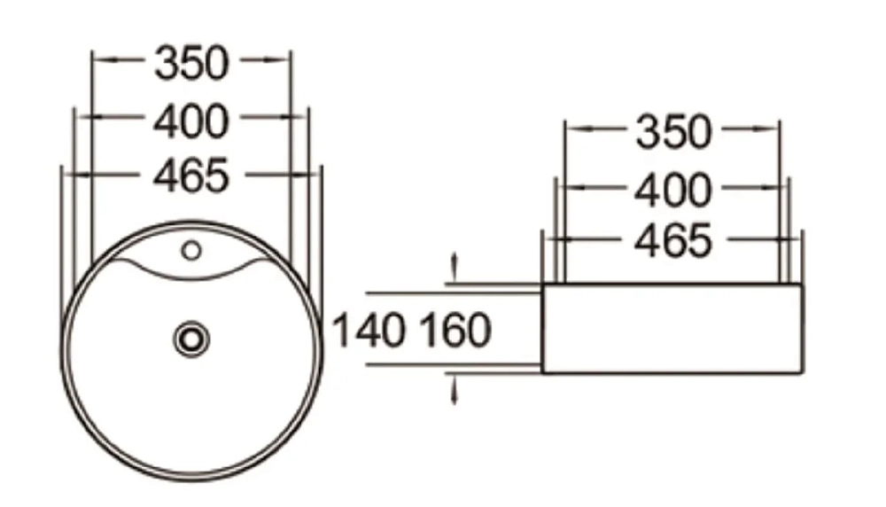 Раковина накладная SantiLine SL-1069 белый