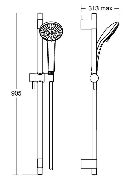 Душевой гарнитур Ideal Standard Idealrain B9836AA хром