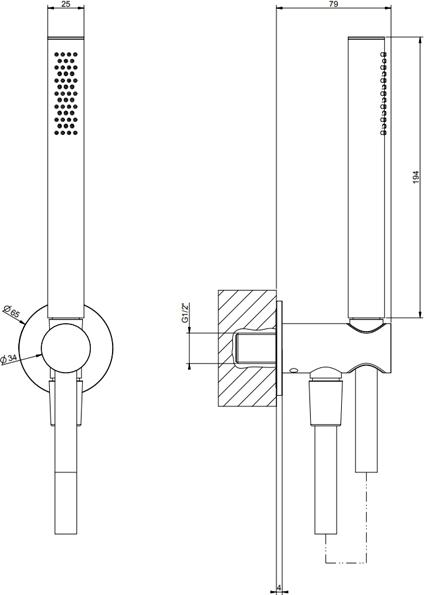 Душевой гарнитур Gessi 316 54023#299, black XL