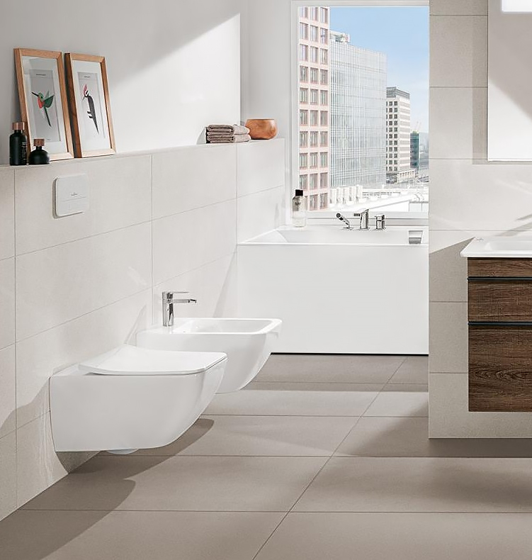 Подвесной унитаз Villeroy & Boch Venticello 4611RS01 безободковый с тонким сиденьем микролифт