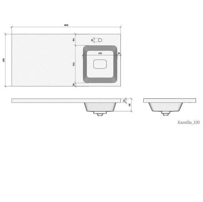 Раковина Madera Kamilla 316656 белый