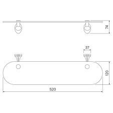 Полка Iddis Male MALSSG0i444 хром