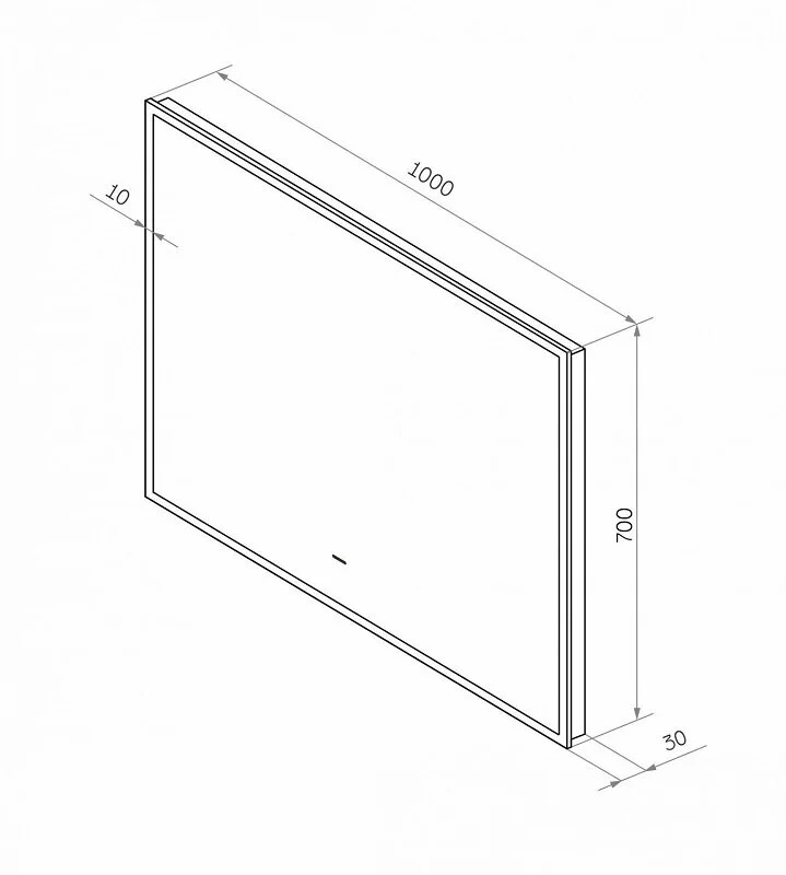 Зеркало Art&Max Sorrento AM-Sor-1000-700-DS-F черный