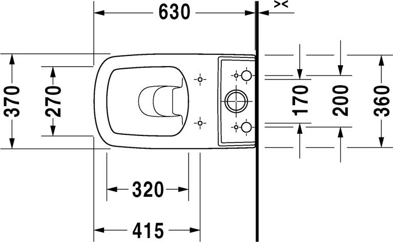 Чаша для унитаза-компакта Duravit DuraStyle 2155090000