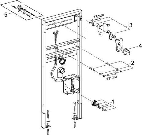 Инсталляция для раковины Grohe Rapid SL 38748001